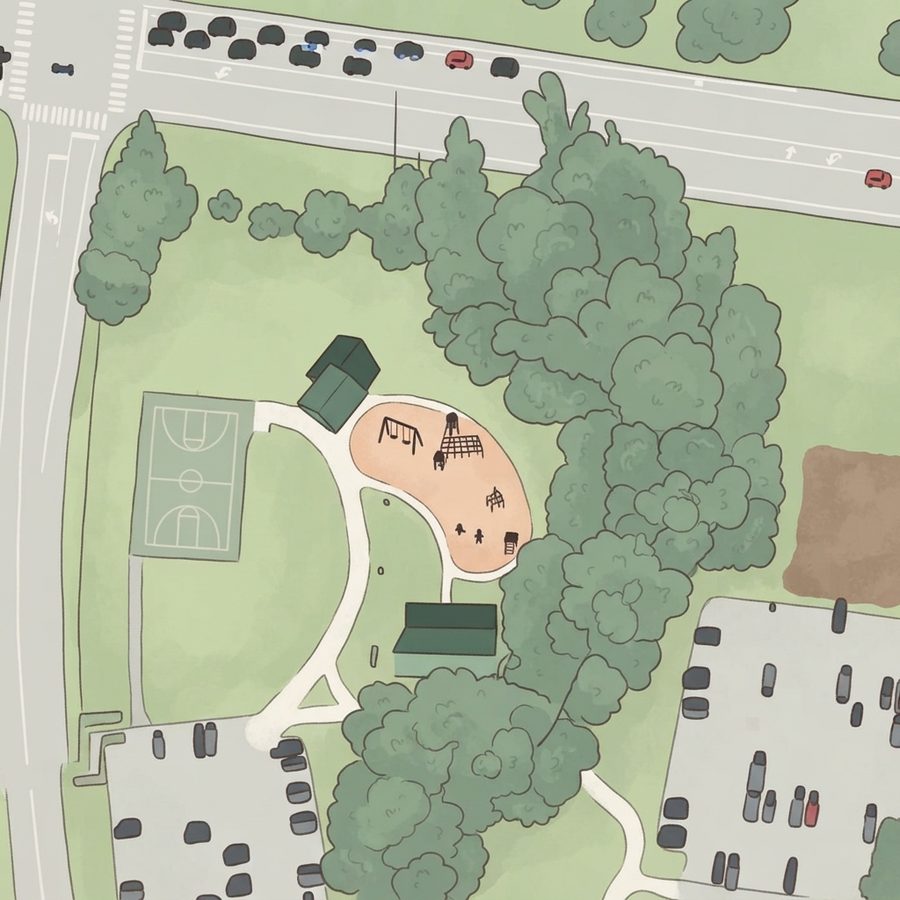Illustrated map of River Park