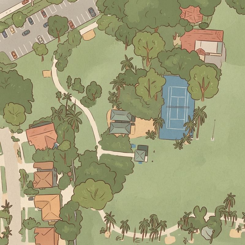 Illustrated map of River Run Park