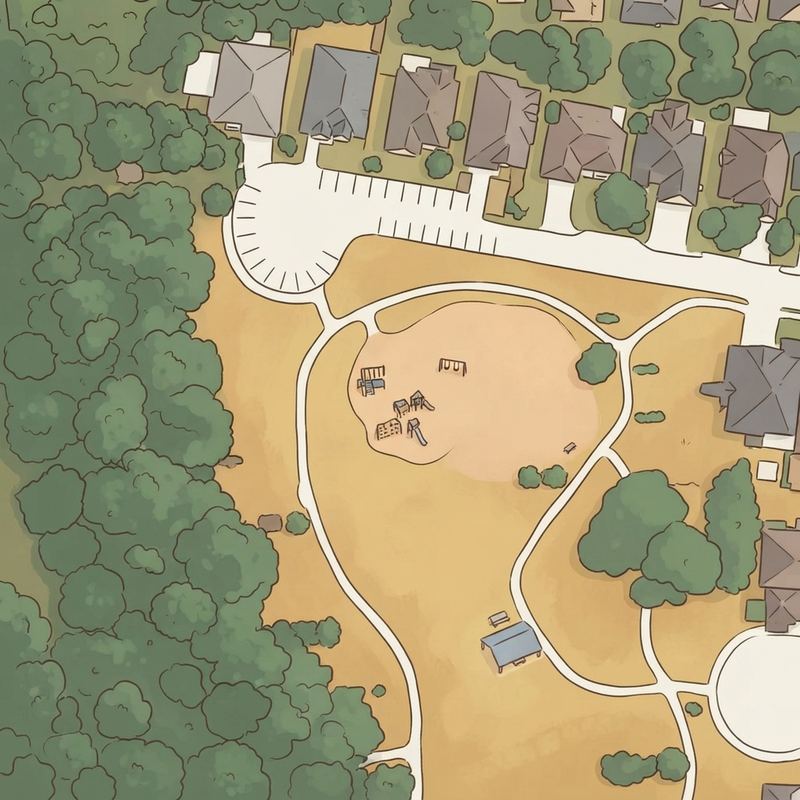 Illustrated map of River Trails Park