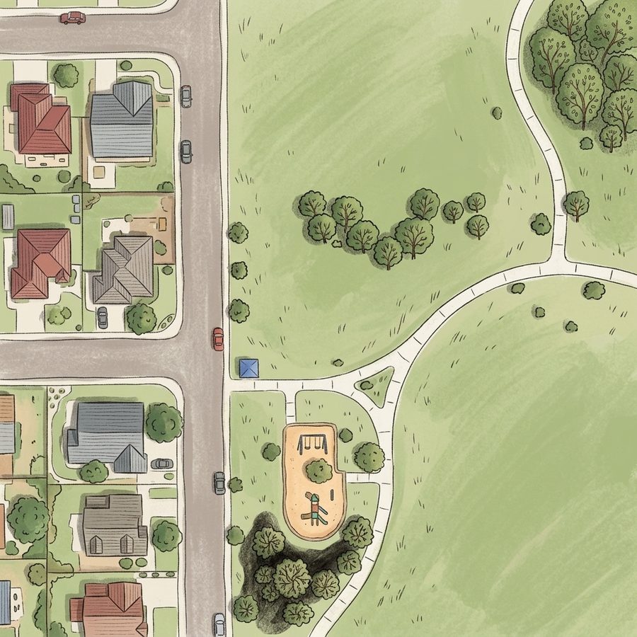 Illustrated map of Riverdale Park