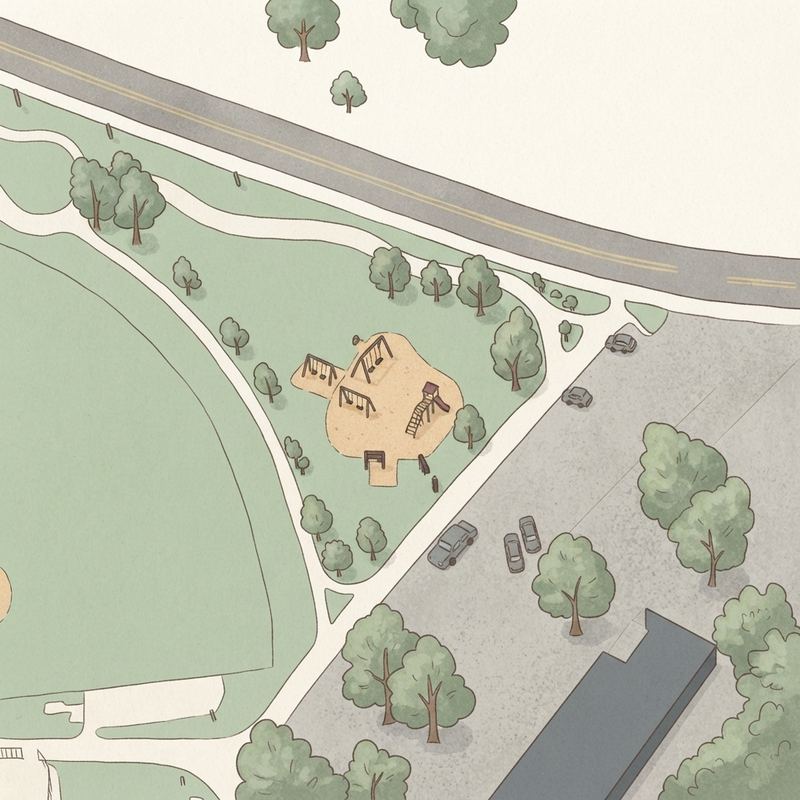 Illustrated map of Riverdale Regional Park