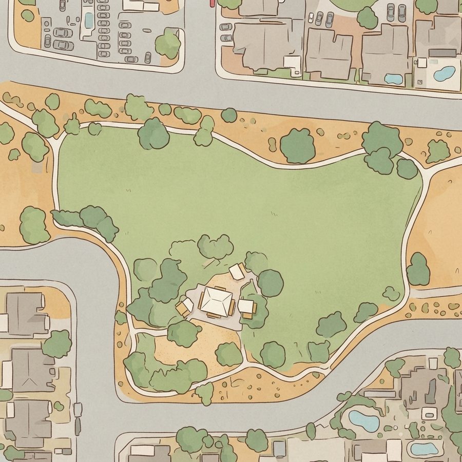 Illustrated map of Roadrunner Park