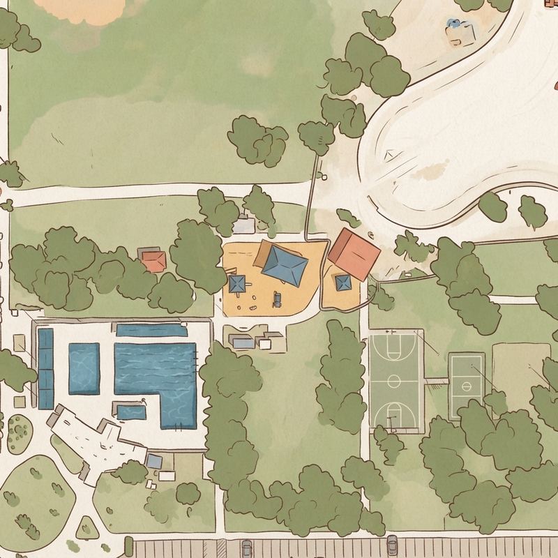 Illustrated map of Roadrunner Park