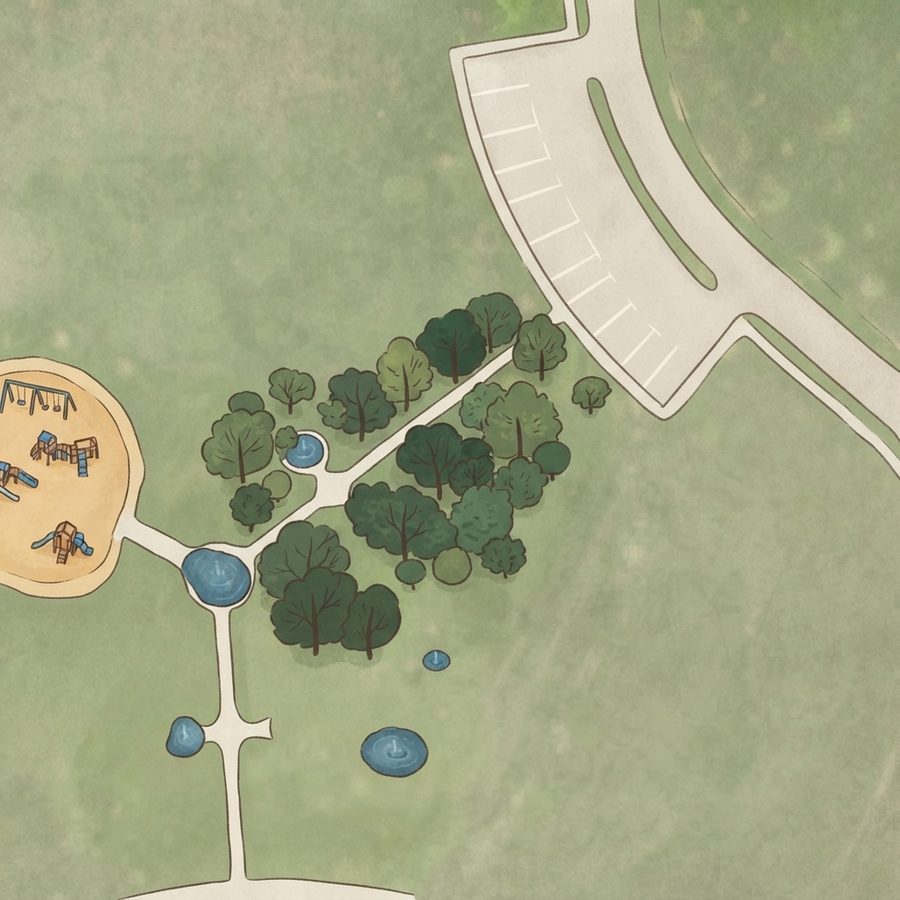 Illustrated map of Roane Park