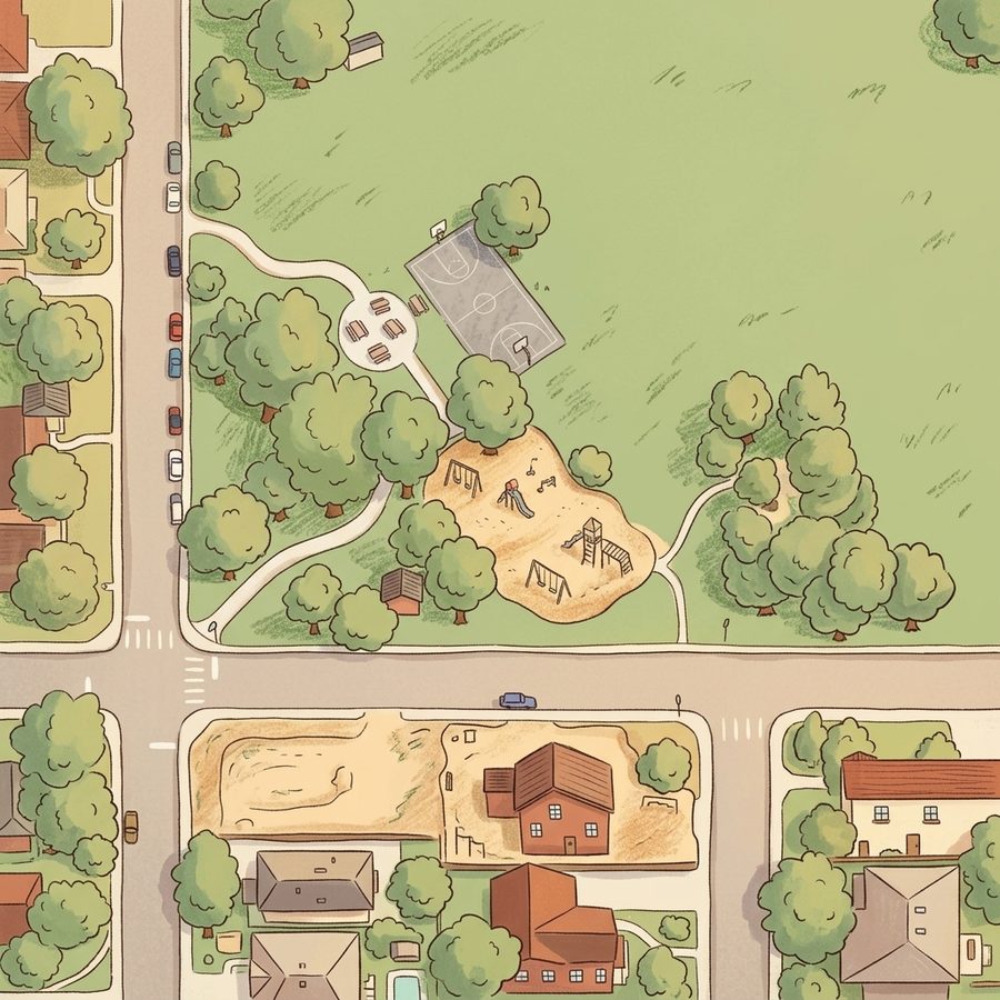 Illustrated map of Robinson Park