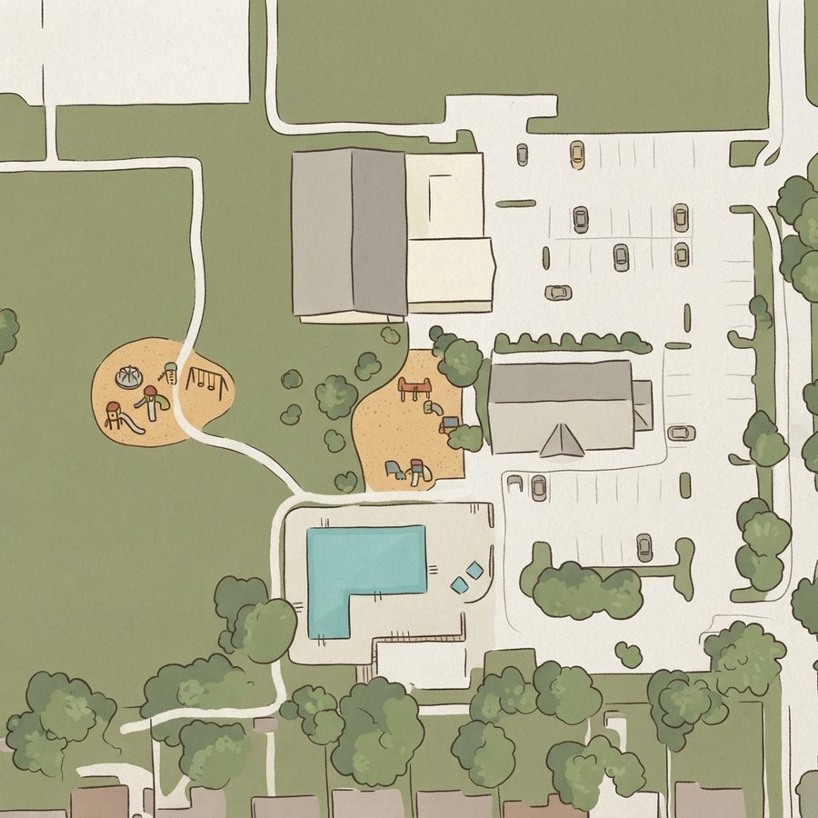 Illustrated map of Robinson Park