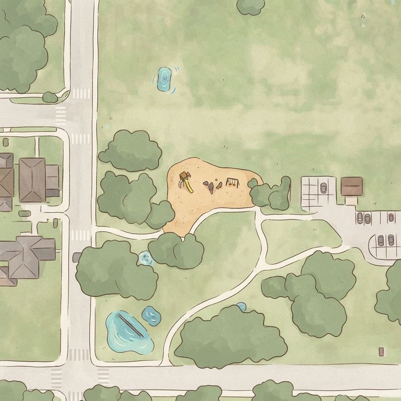 Illustrated map of Rochester Park