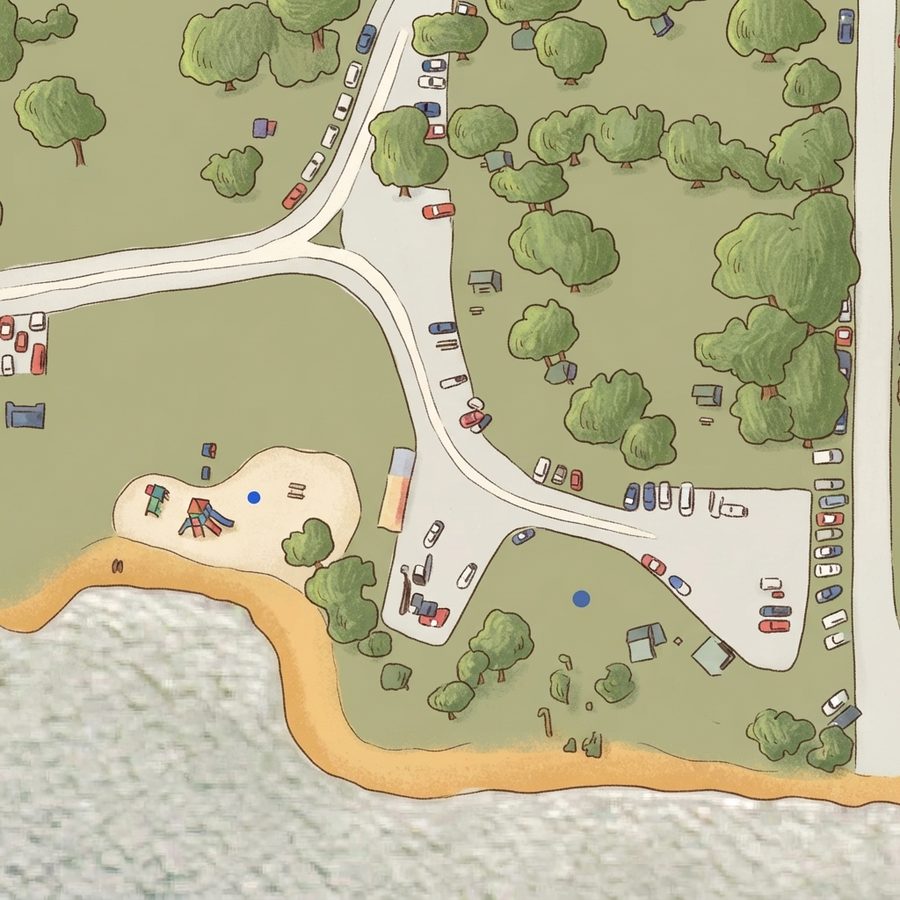 Illustrated map of Rockledge Park