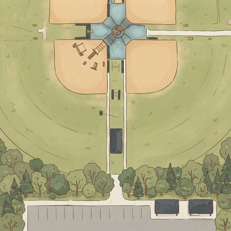 Illustrated map of Rockwall Parks Department