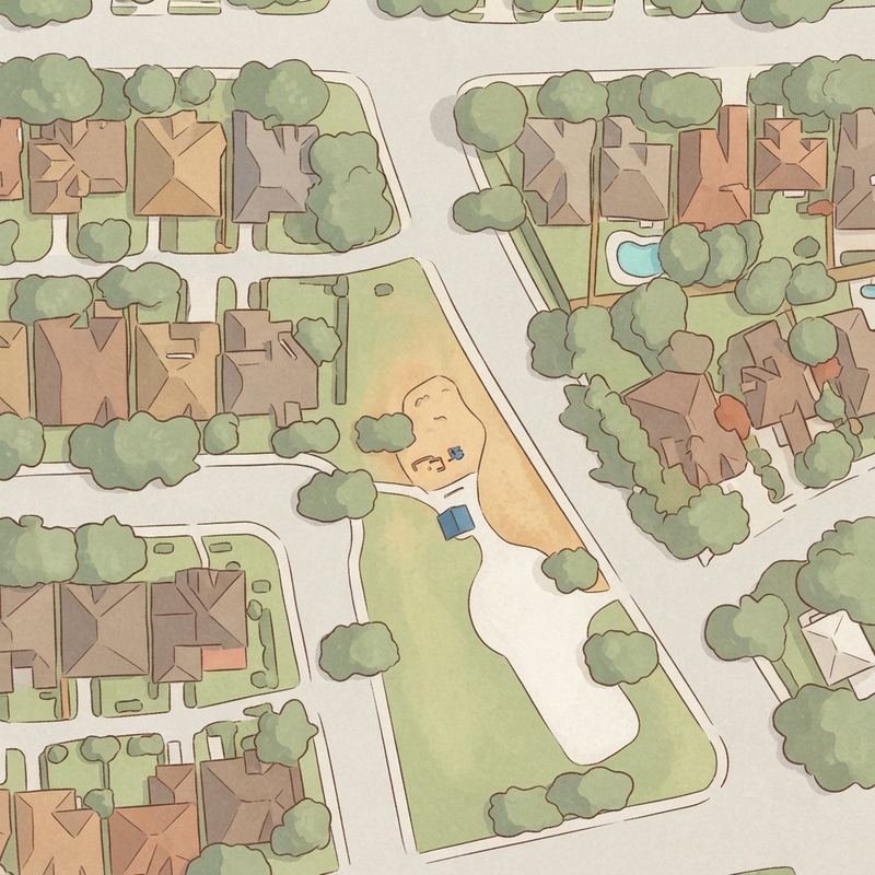 Illustrated map of Rodeo Park