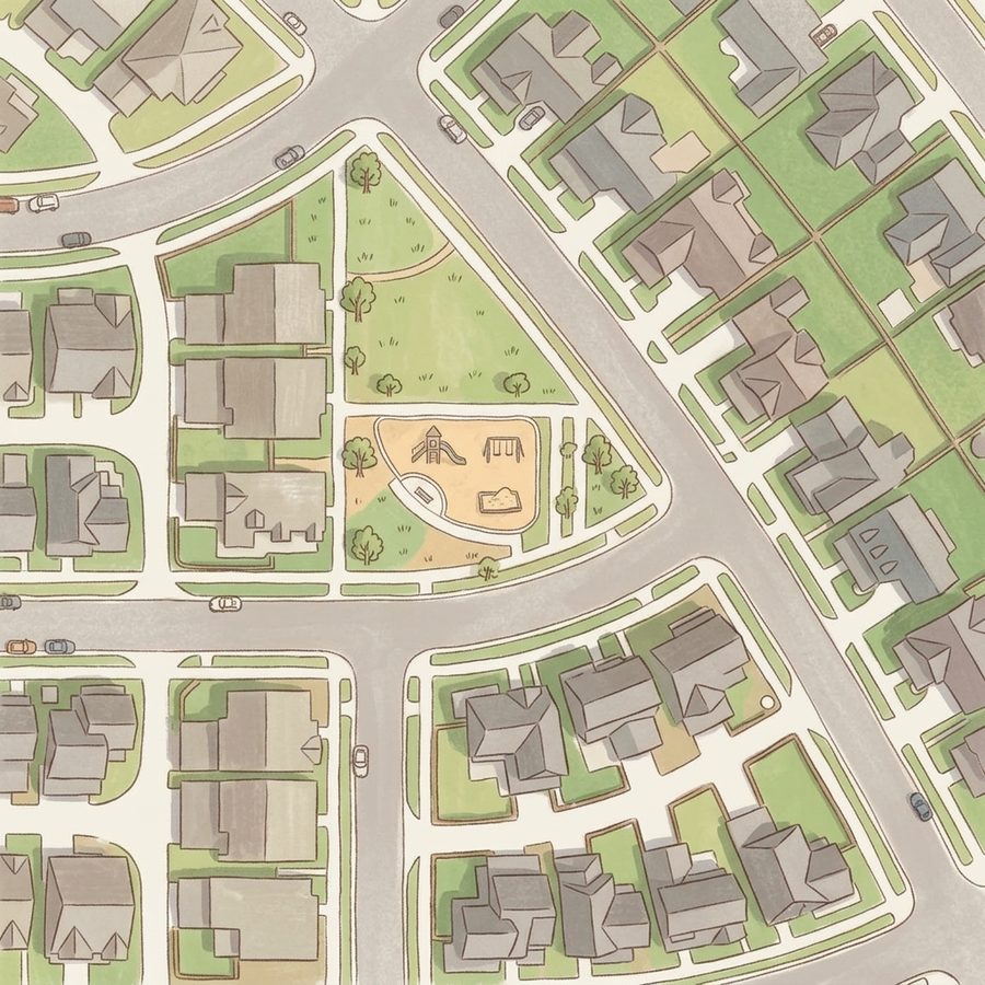 Illustrated map of Rolling Bluff Park