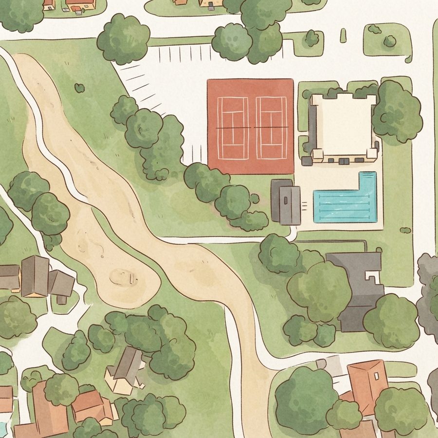 Illustrated map of Rolling Fork Park 2