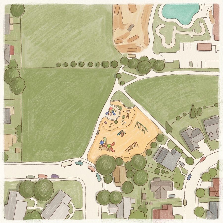 Illustrated map of Romero Park