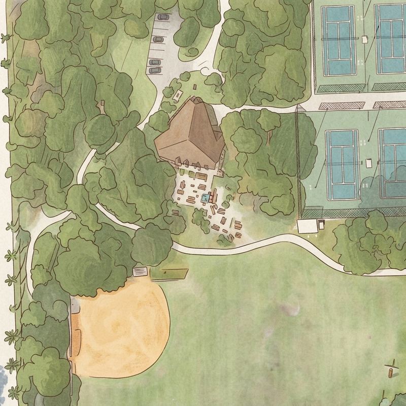Illustrated map of Ron Ehmann Park