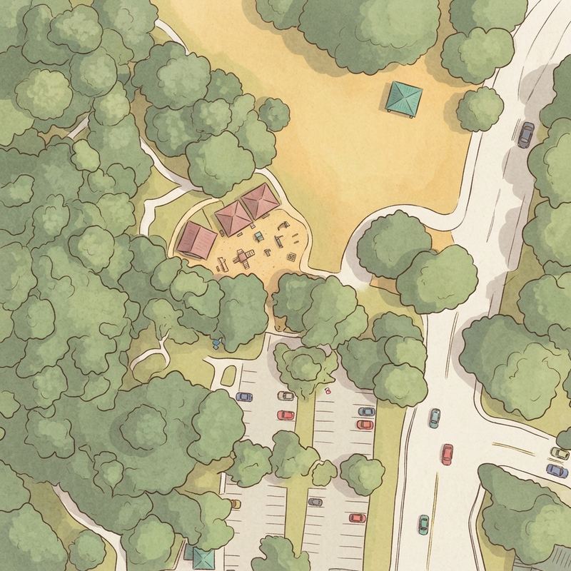 Illustrated map of Ronald Reagan Park