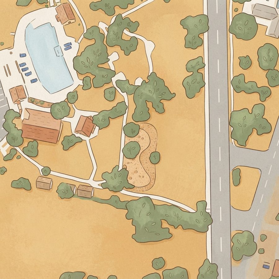 Illustrated map of Roosevelt Park