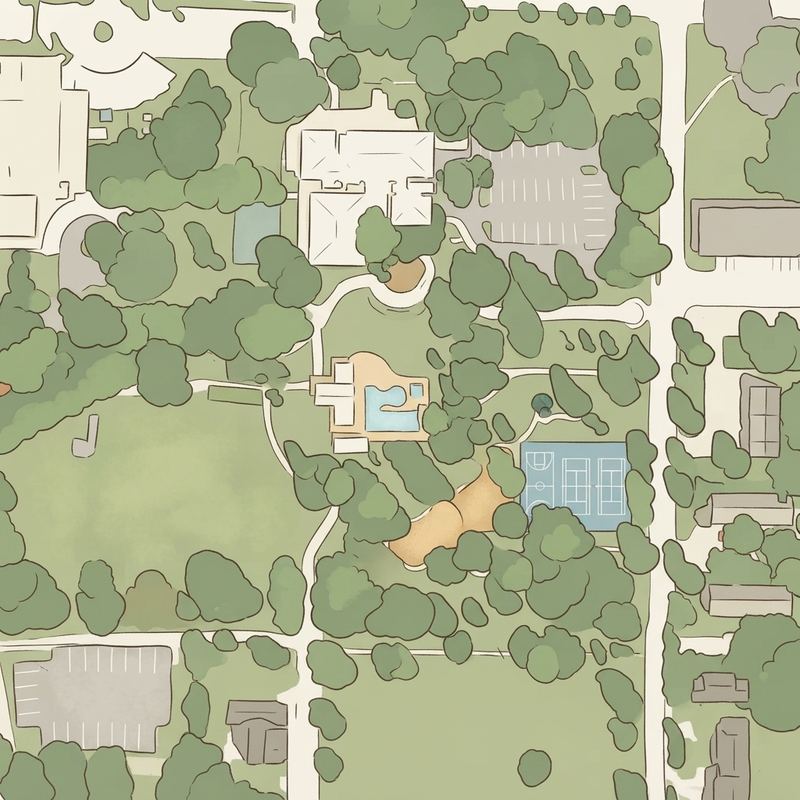 Illustrated map of Rosa L. Burney Park