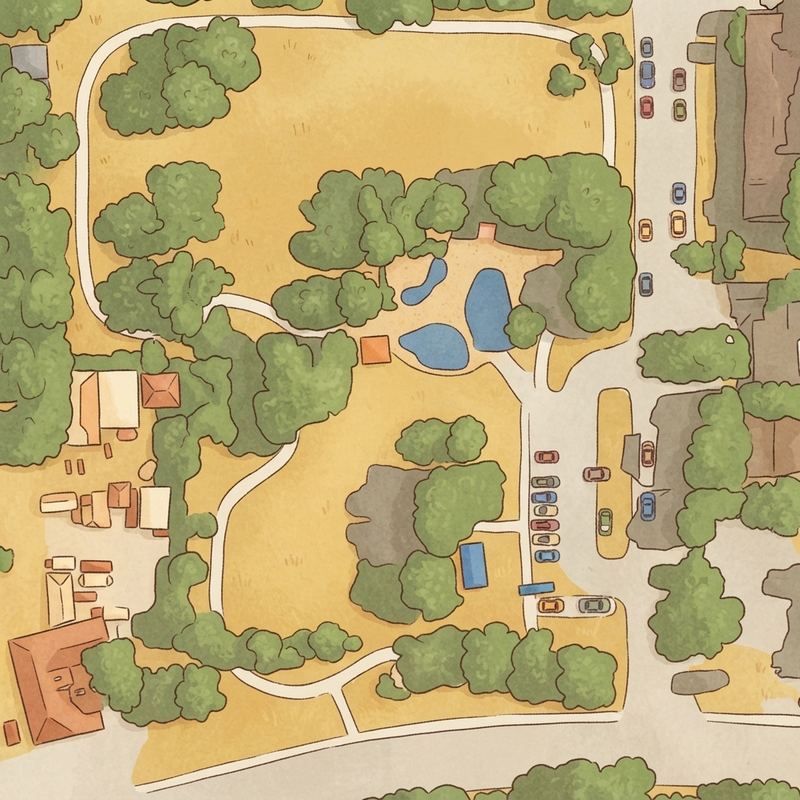 Illustrated map of Rose Meadows Park