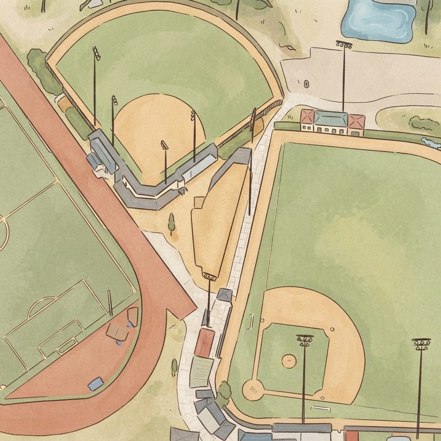 Illustrated map of Rose Park