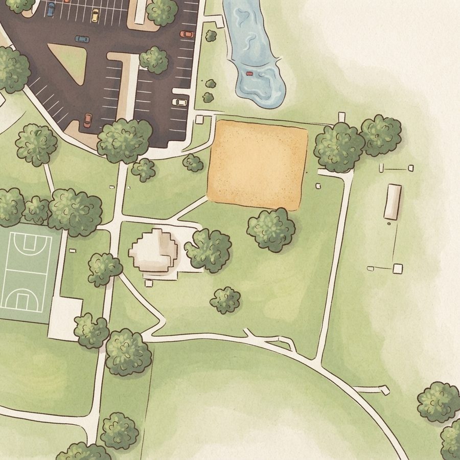 Illustrated map of Rosedale Park