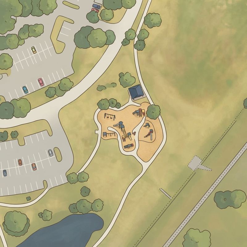 Illustrated map of Rosemeade Park