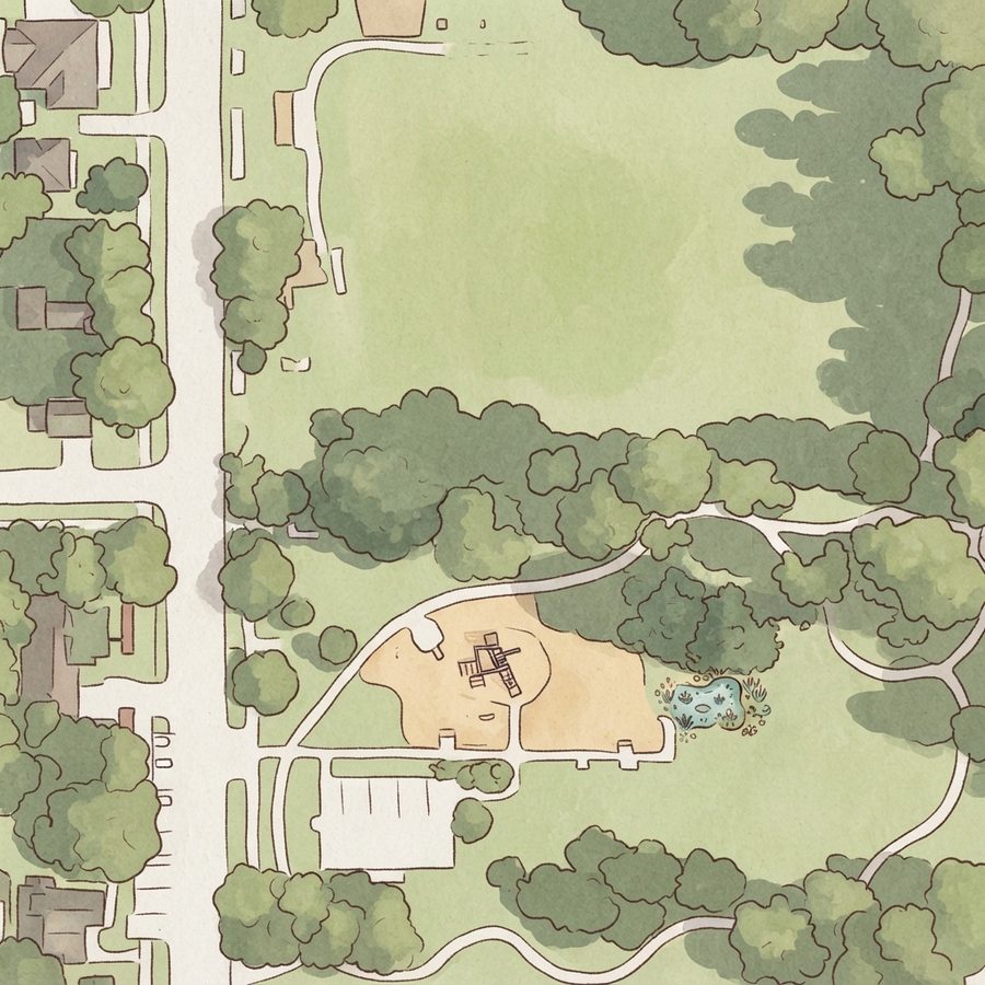 Illustrated map of Rosewood Park