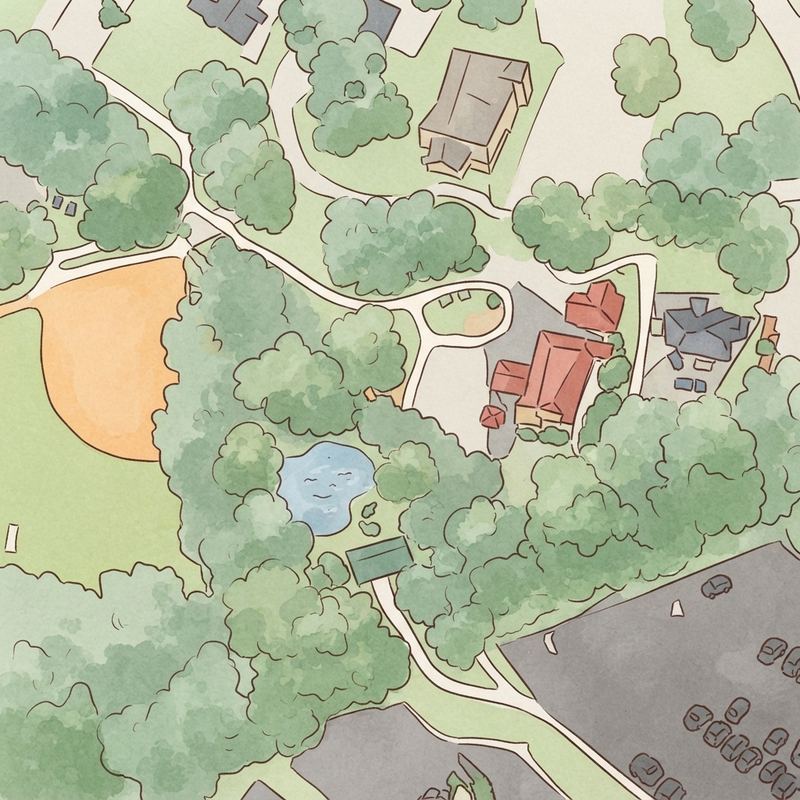 Illustrated map of Rossie Brundage Park