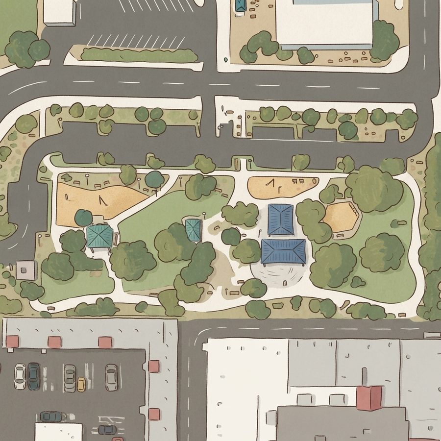 Illustrated map of Rotary Park