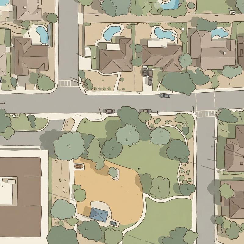 Illustrated map of Rotary Park Playground