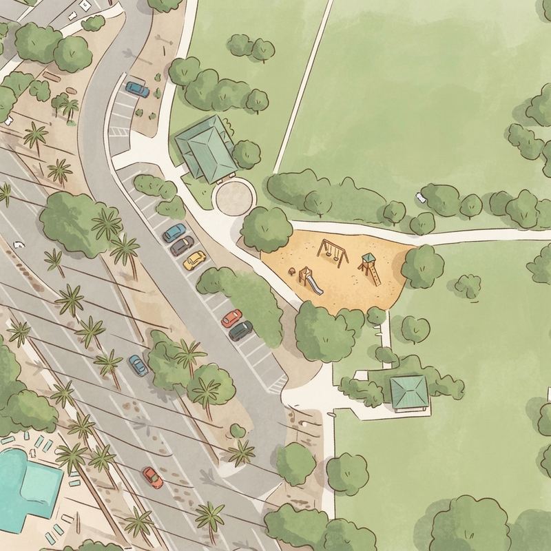 Illustrated map of Rotary Park