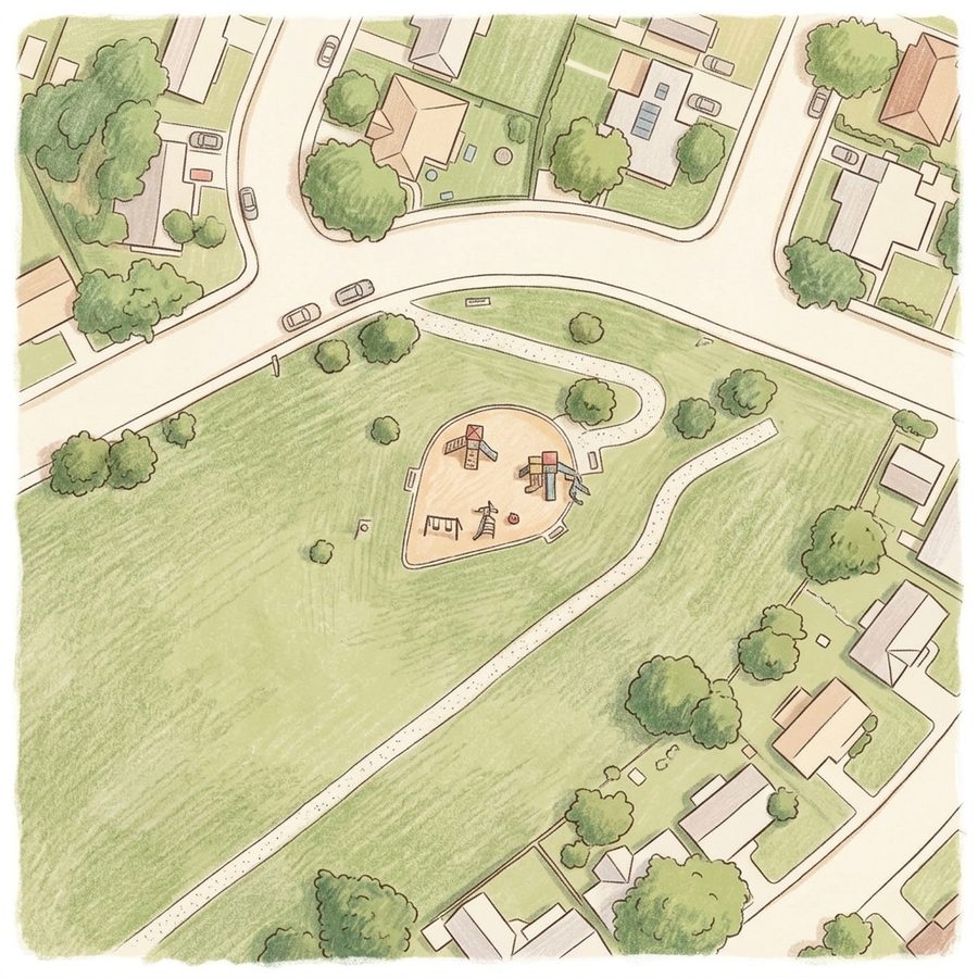 Illustrated map of Rotary Park