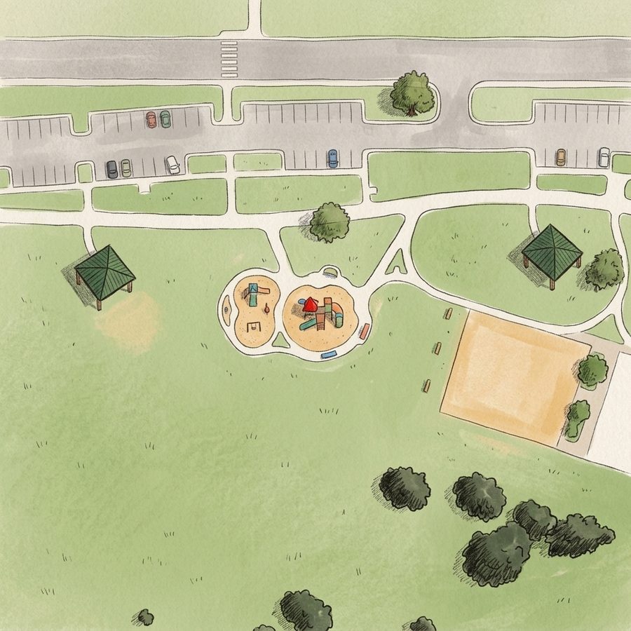 Illustrated map of Rotella Park