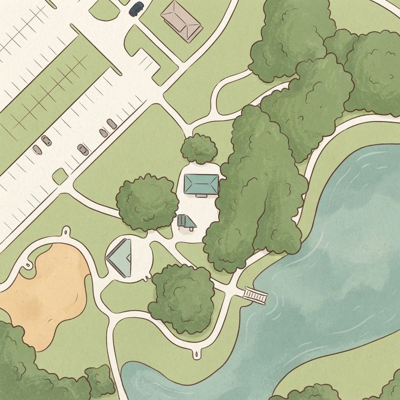 Illustrated map of Rowlett Community Park playground