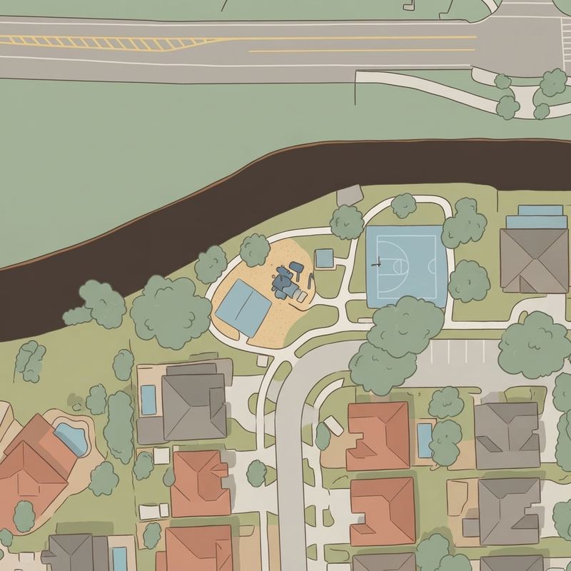 Illustrated map of Royal Oaks Park