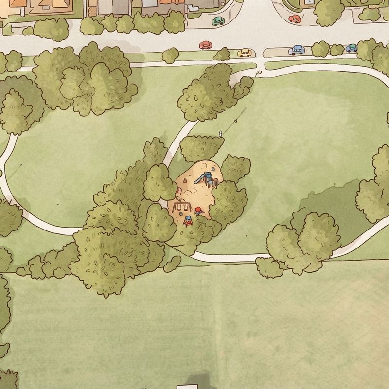 Illustrated map of Royale Green Park