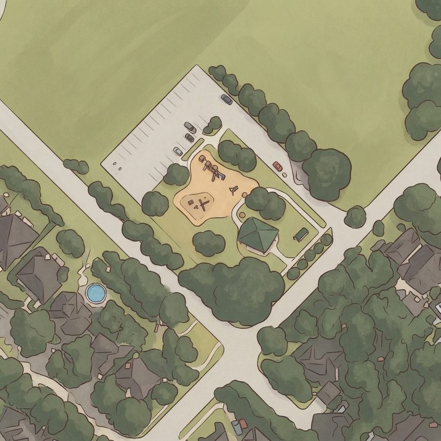 Illustrated map of Rubin Park