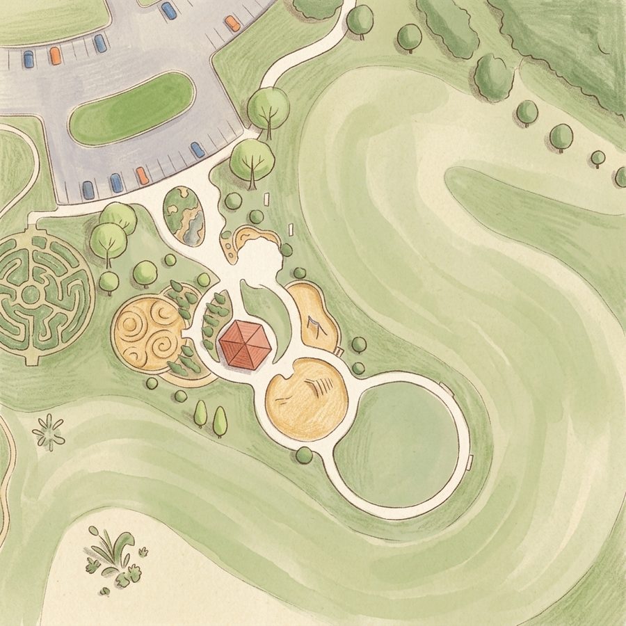 Illustrated map of Ruby Hill Park Playground