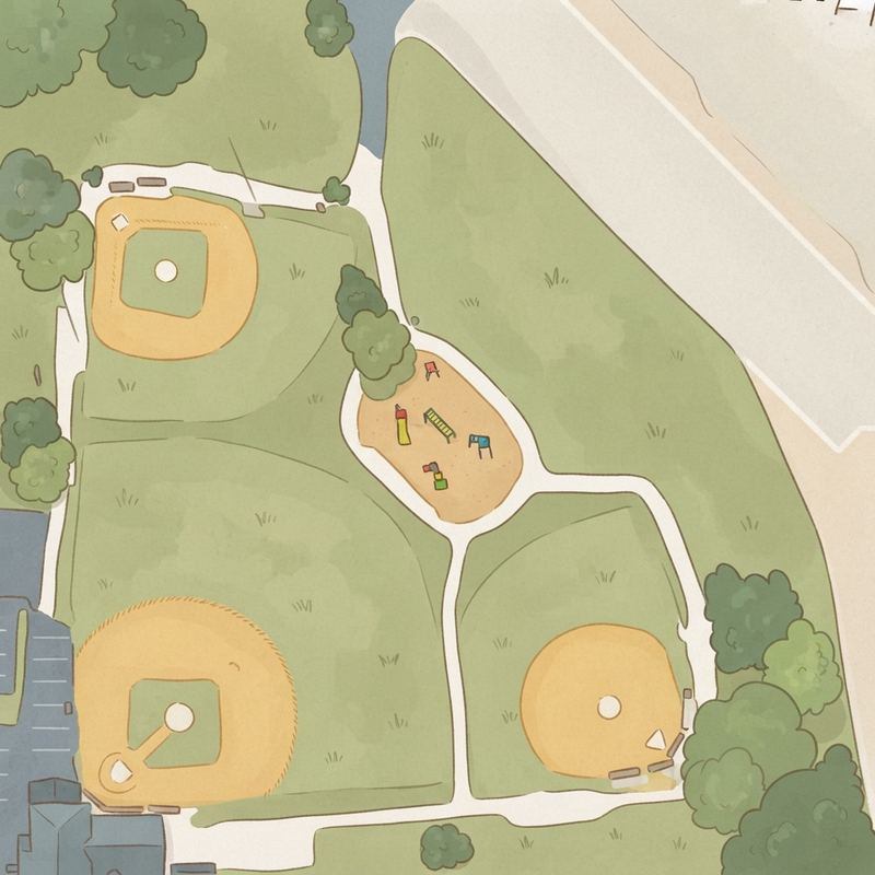 Illustrated map of Rum Creek Park
