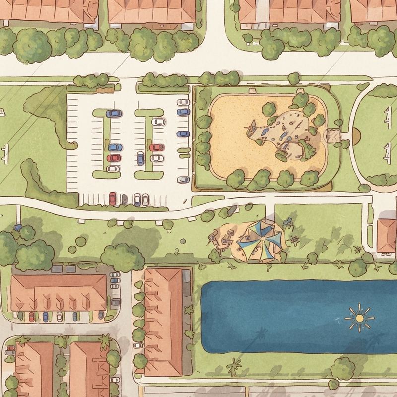 Illustrated map of Runing Doral