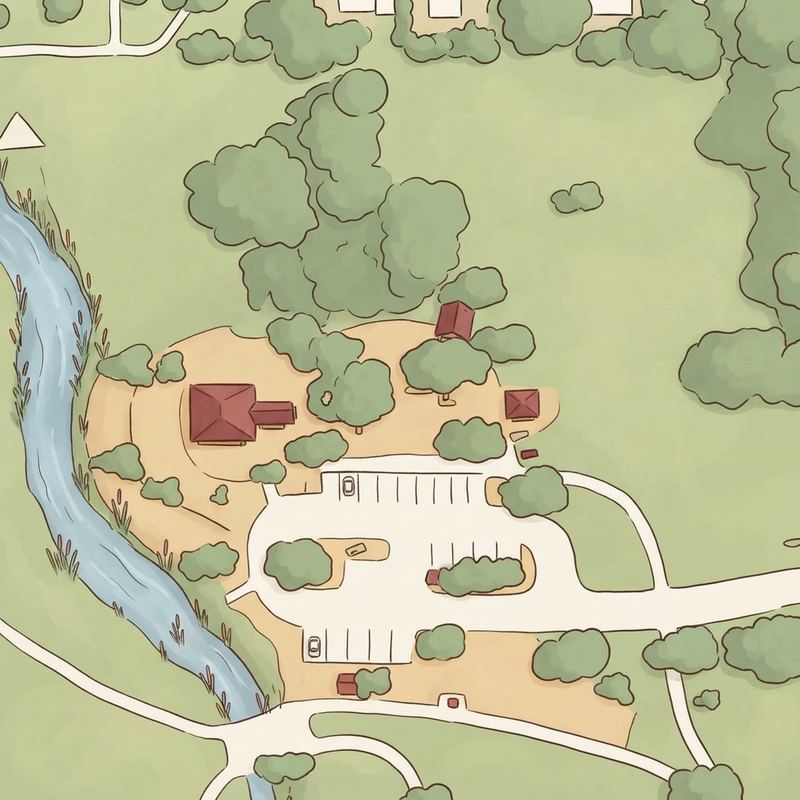 Illustrated map of Running Bear Park