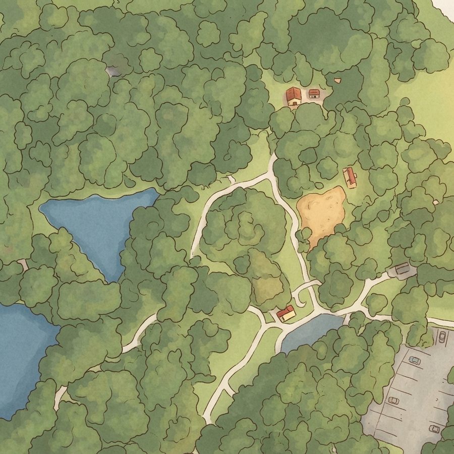 Illustrated map of Russ Poppe Family Park