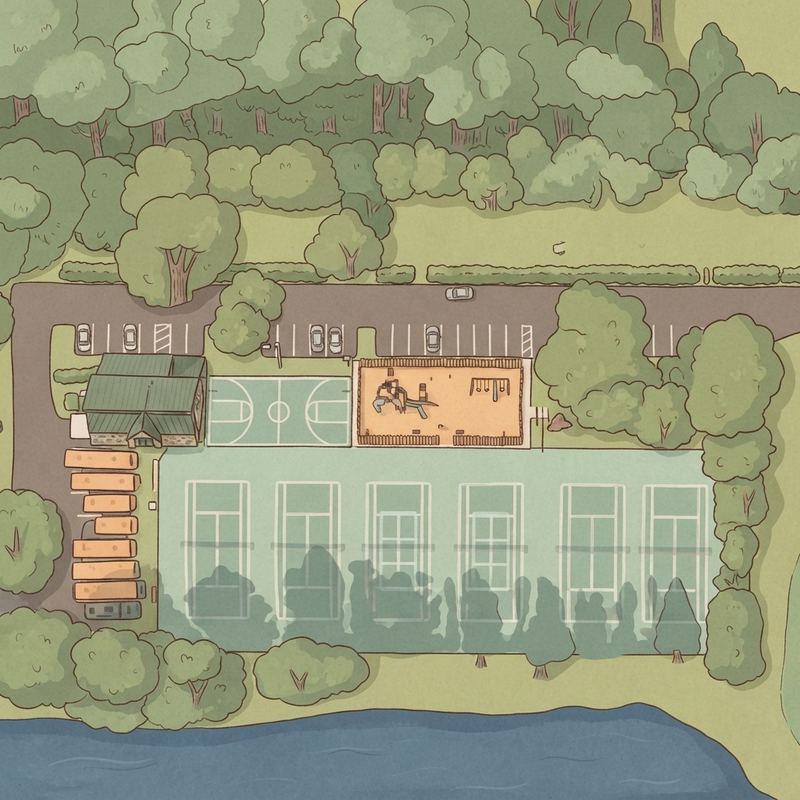 Illustrated map of Ruth F. Connors Playground