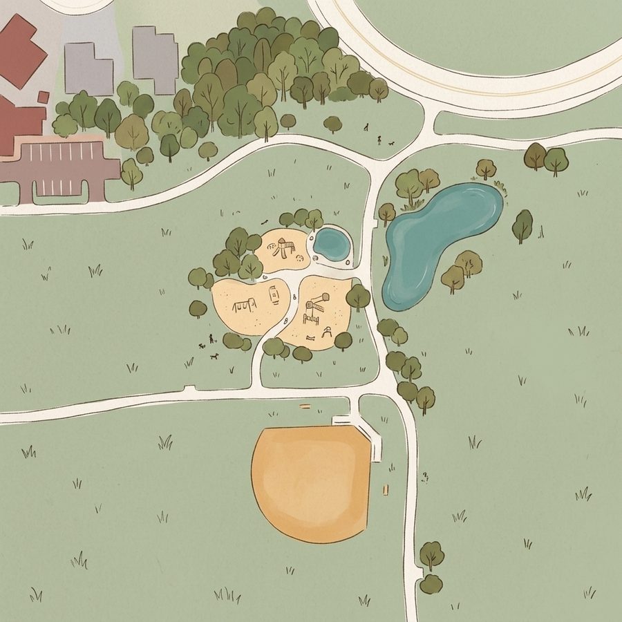 Illustrated map of Ryan Park