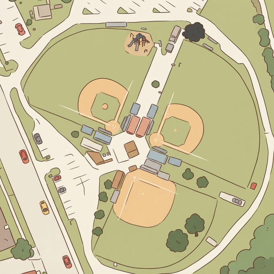 Illustrated map of SA Five Diamonds Park