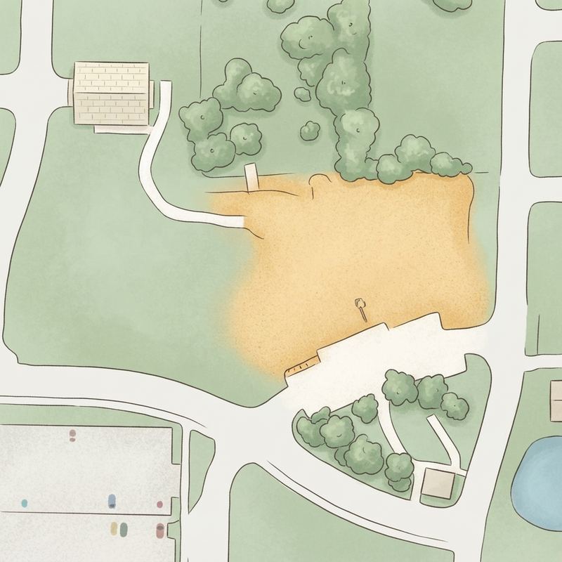 Illustrated map of Sachse City Park