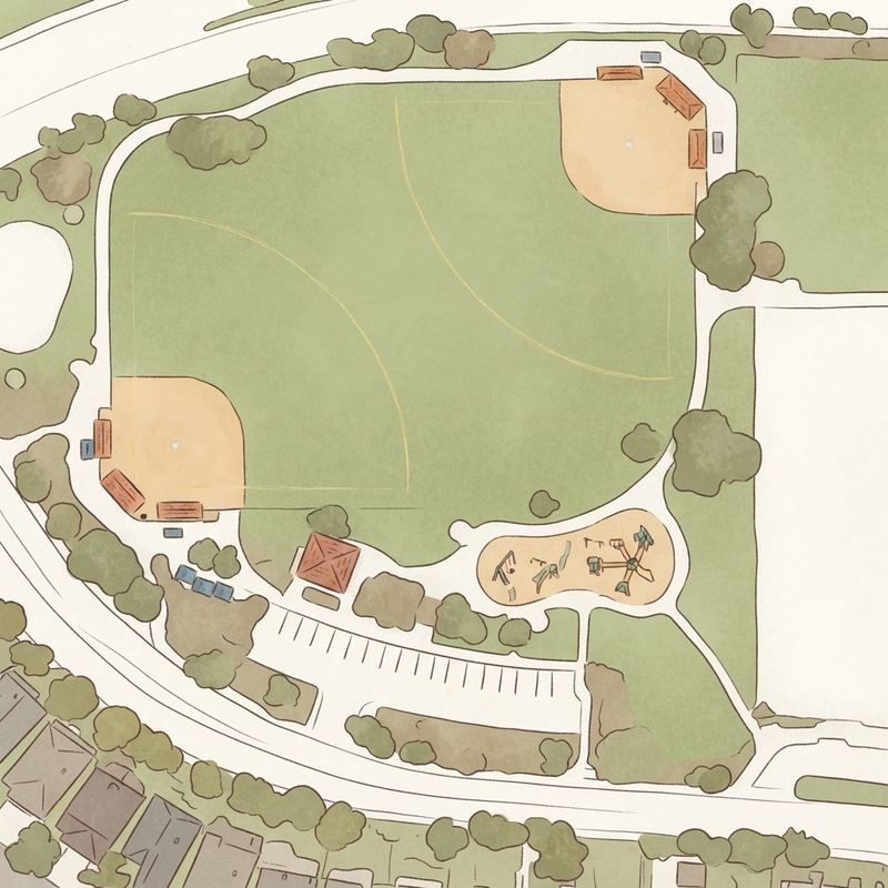 Illustrated map of Sage Canyon Park