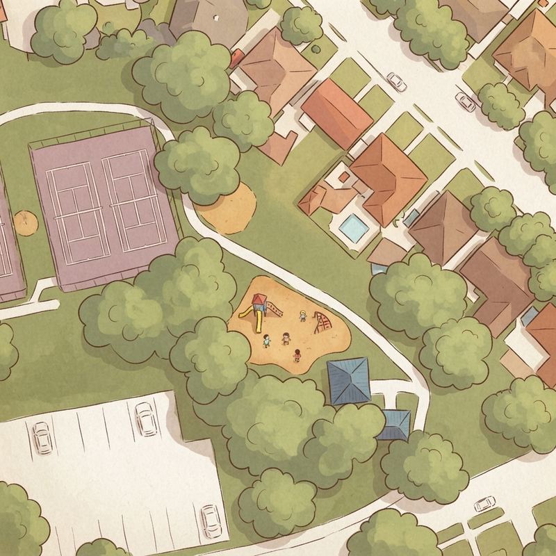 Illustrated map of Sagemeadow Park
