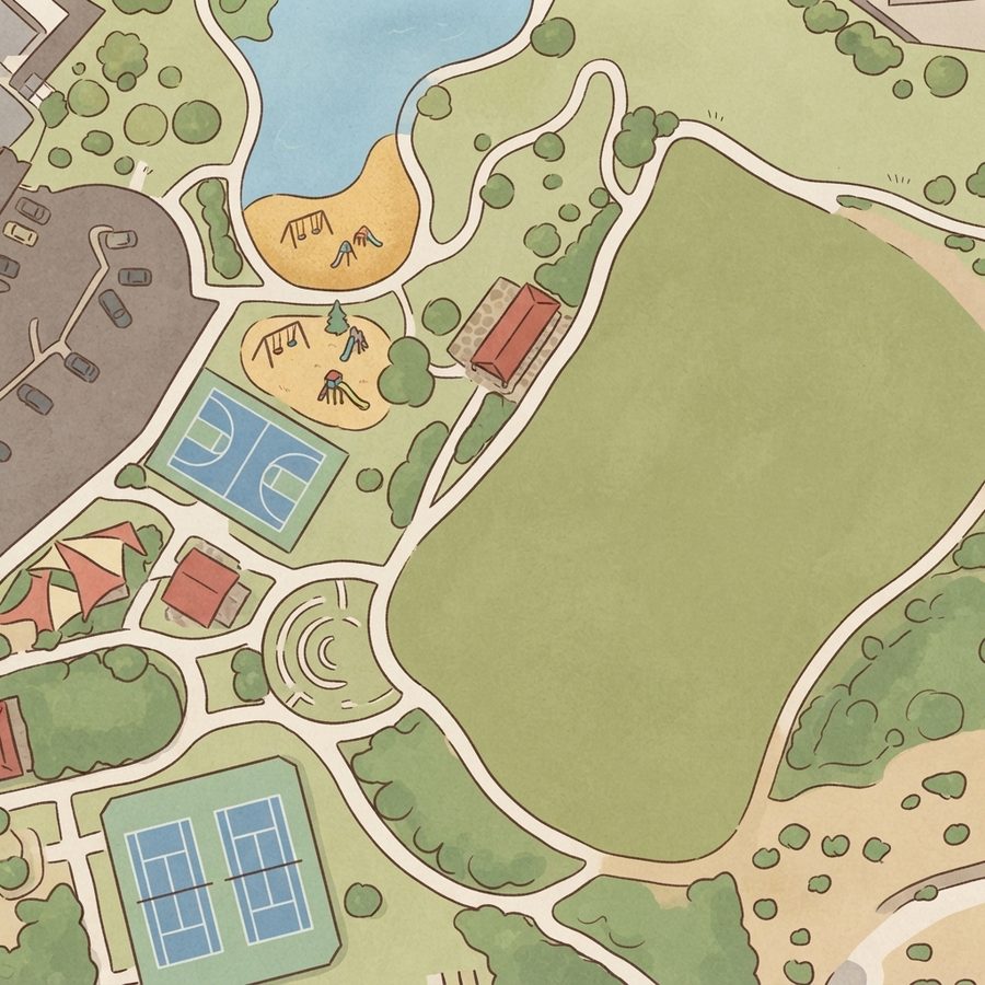 Illustrated map of Sagemont Park