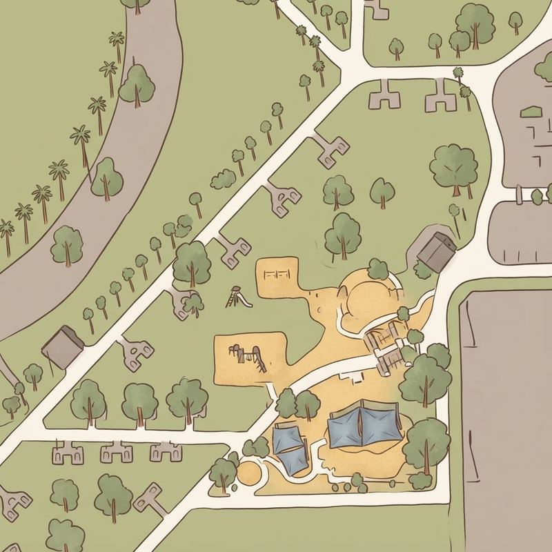 Illustrated map of Sahuaro Ranch Park