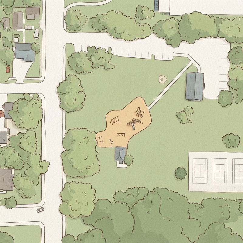 Illustrated map of Saint Augustine Park